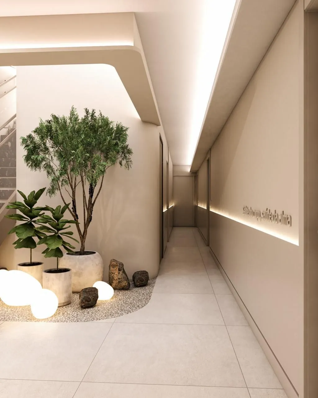 Jardim interno da Clínica Giaro