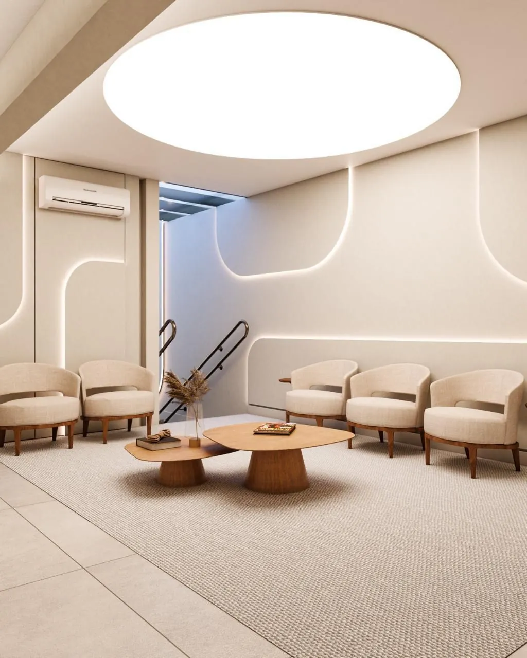 Poltronas da sala de espera da Clínica Giaro